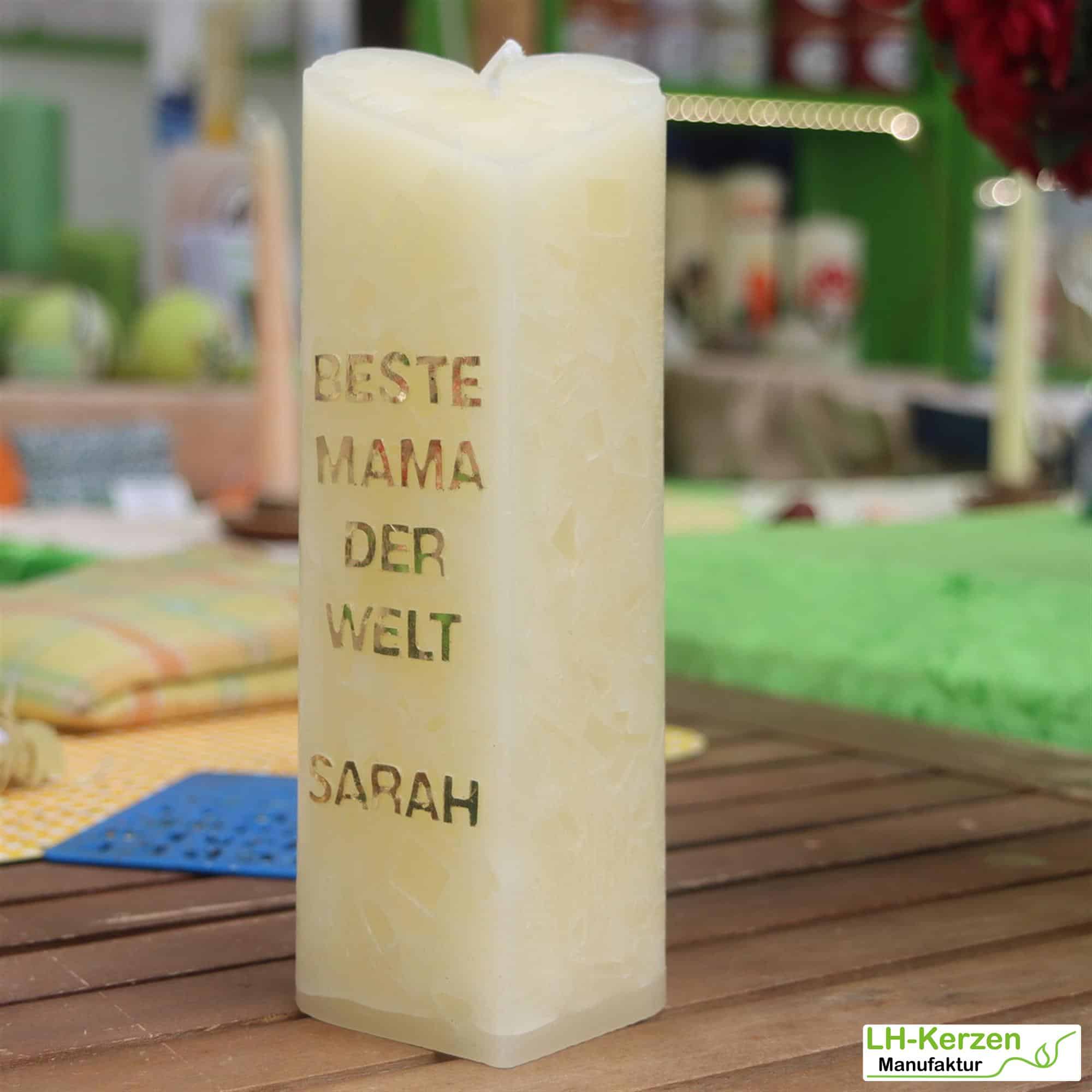 Kerzenbeschriftung Beschriftete Kerze